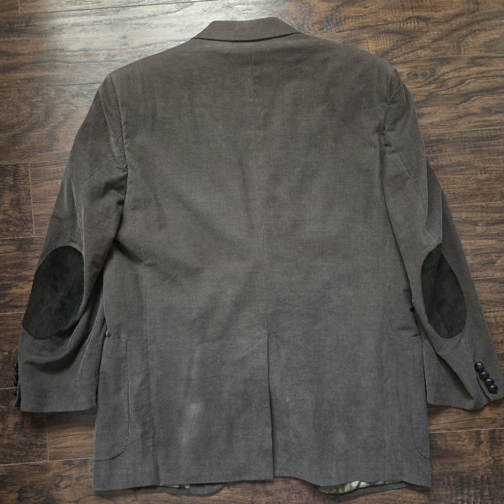 Vintage Men's Single Breasted Brown Coduroy Blazer/Sport Coat 44R Made In Italy - Picture 3 of 7